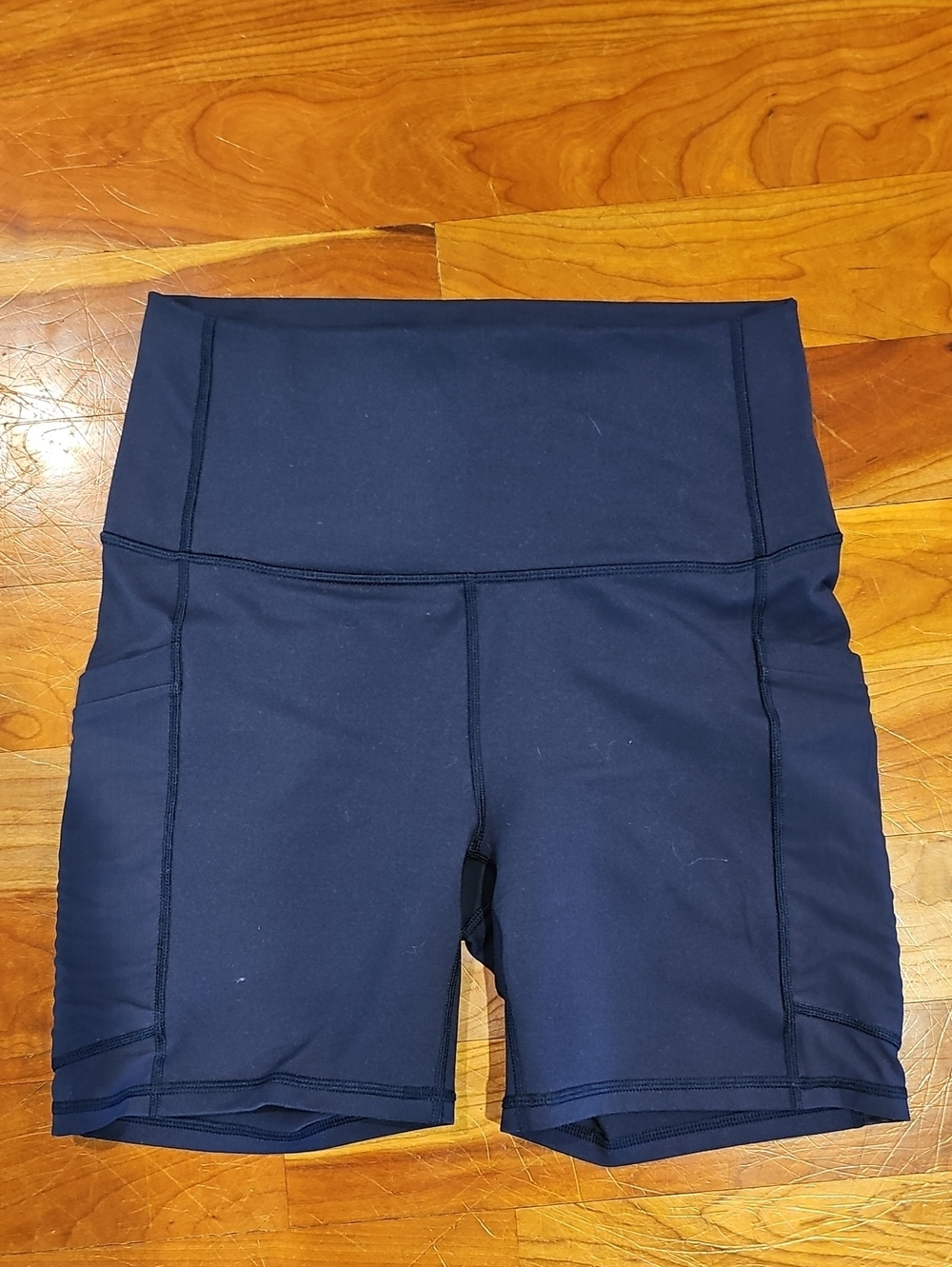 Fabletics Navy High-Waist Bike Shorts